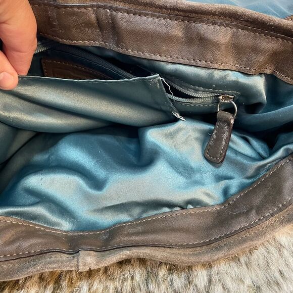 Coach Vintage Brown Leather Suede Satchel Bag - Picture 8 of 10